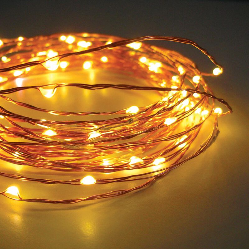 Stellar Haus 100 LED Seed Light String 10m Plug In Copper Warm White image number 1